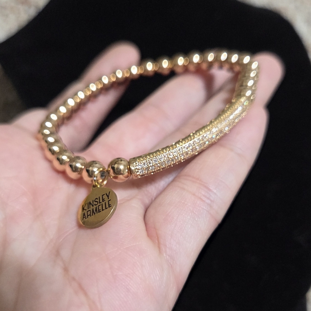 Kinsley Armelle Gold Bracelet with Crystal Accent - Picture 5 of 5